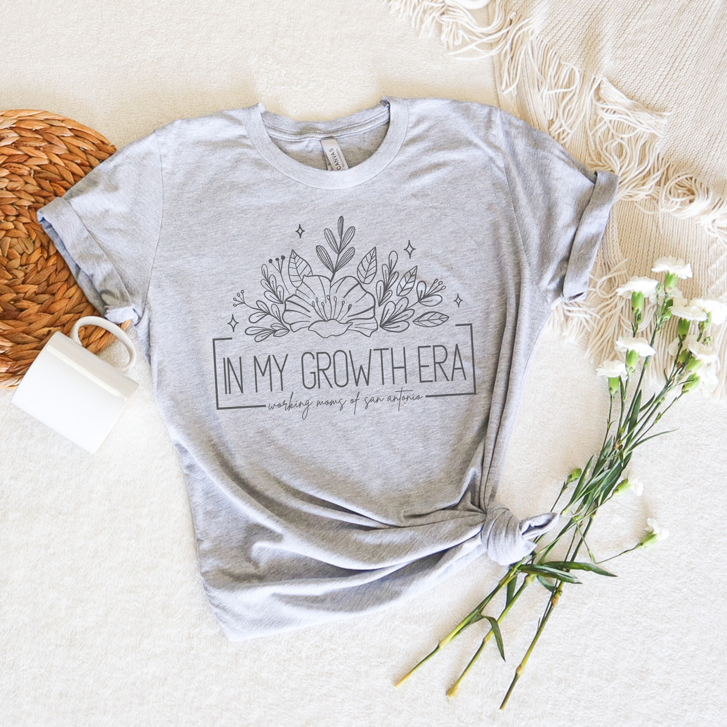 In My Growth Era Tee (Heather Athletic, Heather Dust, Heather Dusty Blue)