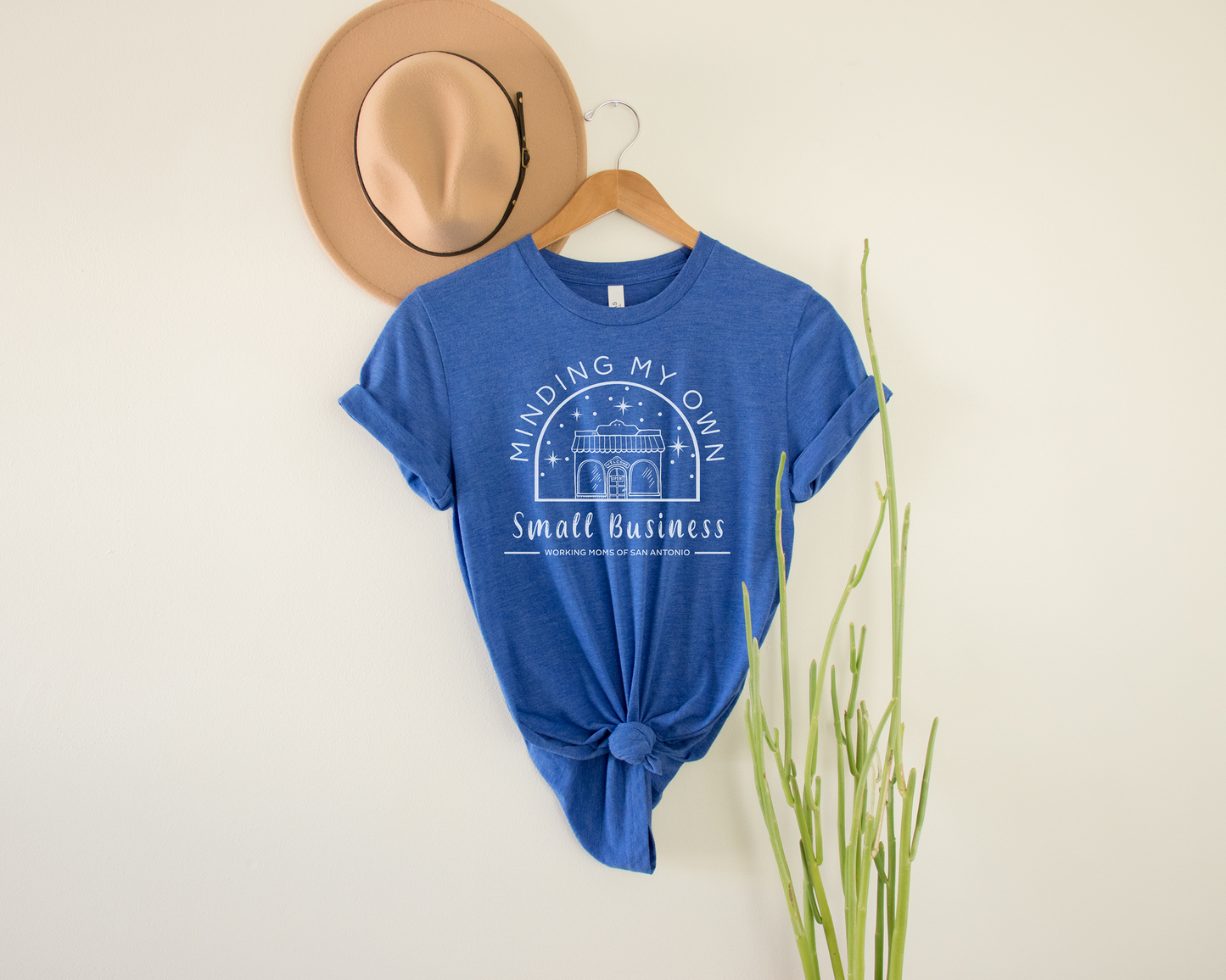 Minding My Own Small Business Tee (Heather Black, Mauve, Heather True Blue)