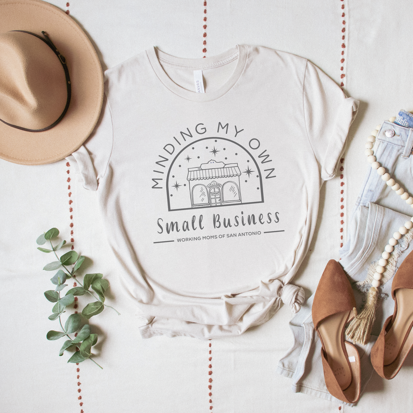 Minding My Own Small Business Tee (Heather Dust, Athletic Heather)