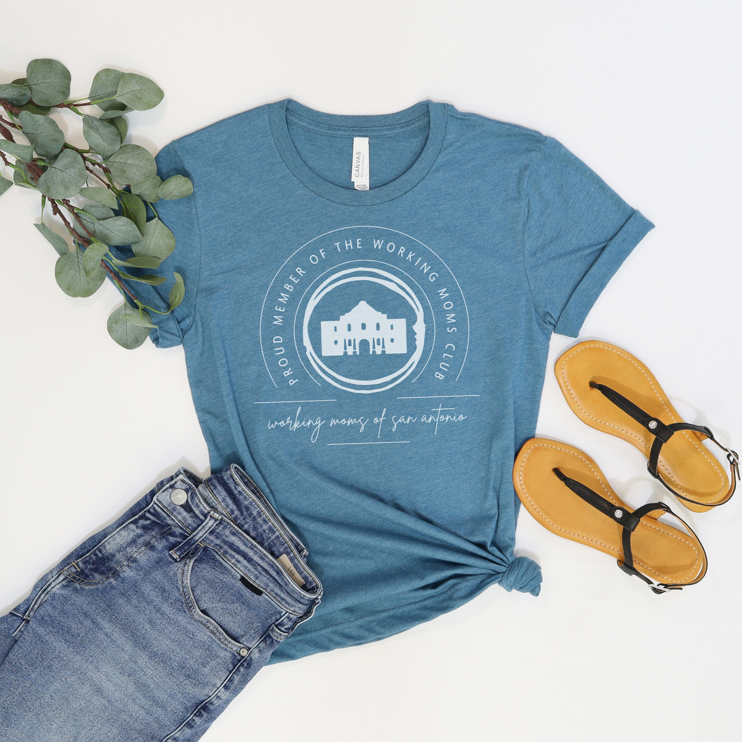 Working Moms Club Tee (Heather Black, Heather Teal)
